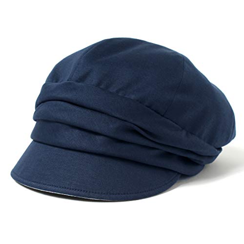un chapeau キャスケット 帽子 UVケア フリーサイズ 162-2029 ネイビー 日本 56.5~58.5cm