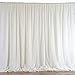 BalsaCircle 20 ft x 10 ft Ivory Chiffon Fabric Backdrop Drapes Curtain - Wedding Decorations Photo Booth Reception Photography Party Supplies