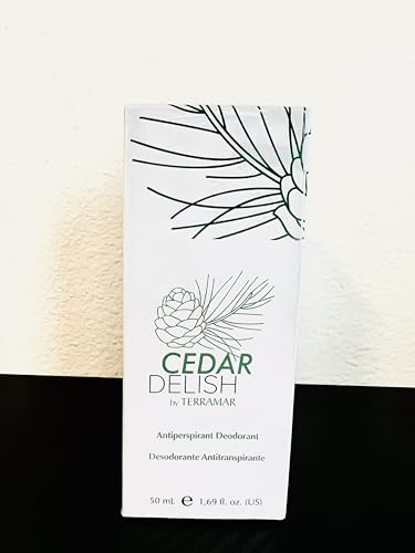 Terramar Antiperspirant Deodorant for Men - Aqua Marine/Cedar Delish (Choose Scent) - Long-Lasting Odor & Wetness Protection, Gentle Formula, Quick-Drying (Cedar Delish)