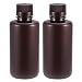 uxcell Plastic Lab Chemical Reagent Bottle 500ml/16.9oz Small Mouth Sample Sealing Liquid Storage Container Brown 2pcs