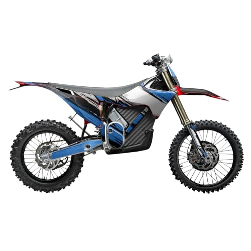 Image of Stark Varg MX 2023-2025 Graphics Kit Wrap - Grunge Stripe Blue - Varg MX Skin - Premium 3M Vinyl Protective Wrap Decal Cover - Easy to Apply | Crafted in The USA by MightySkins