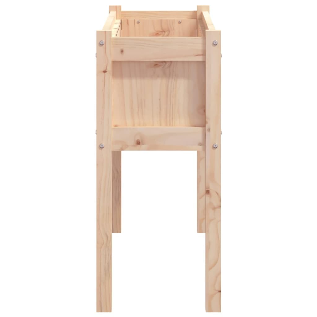 Fioriere da Giardino 2 pz in Legno Massello di Pino con Gambe | Set di 2 fioriere rialzate per orto e fiori, ideali per decorare balcone, terrazzo o patio con piante rampicanti.