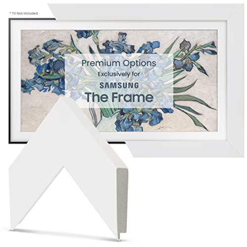 Frame My TV Deco TV Frames - Gloss White Smart Frame Compatible ONLY with Samsung The Frame TV and Pro (55