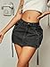 Cargo Skirt Women y2k Button Mini Jeans Skirt Denim Skirt with Pocket Low Waist