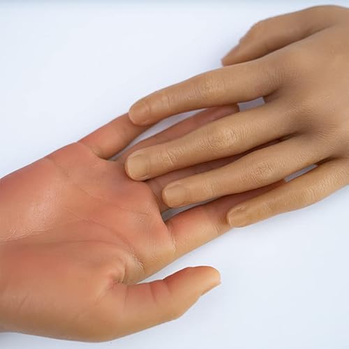 A Pair Hand Nail Art Soft Practice Hands Flexible Silicone