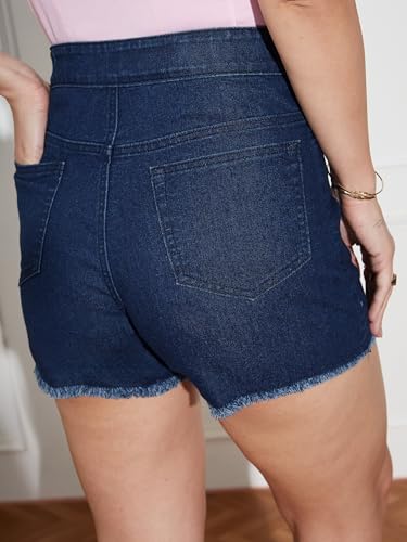 Image of Miss Chase Women's Relaxed Mid Rise Regular Non Stretchable Denim Shorts