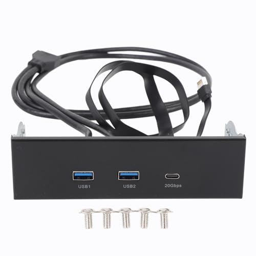 Hub USB sur panneau avant Zunate 20 Gbit/S extension 5,25 pouces pour PC