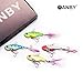 WANBY Proven Explosive Color Special Spinner Spoon Swimbait Vibrating Jigging Freshwater Saltwater Fishing Tackle Lures and Baits (4pcs VIB)
