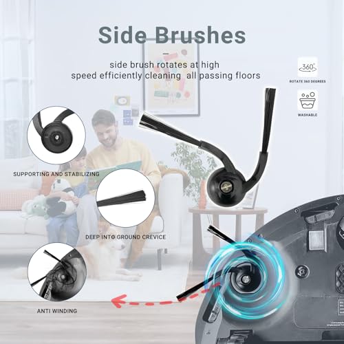 Image of Replacement Parts accessories for iRobot Roomba e5 e6 i1 i2 i3 i4 i5 i6 i7 i8 j5 j6 j7 j8 and all Plus i e j Series Vacuum Cleaner 2 Set Roller Brushes 6 HEPA Filters 6 Tangle-Free Side Brushes