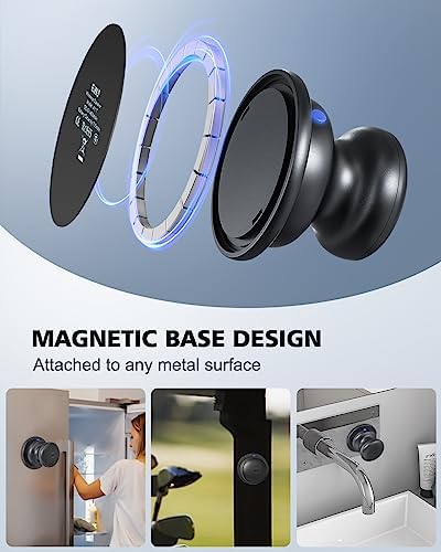 EWA A117 Mini Portable Wireless Bluetooth Speaker with Magnetic Base, Powerful Sound, Easy to Attach to Metal Surface, [Compatible with Magsafe, iPhone 15, 14, 13, 12 Pro/Max]