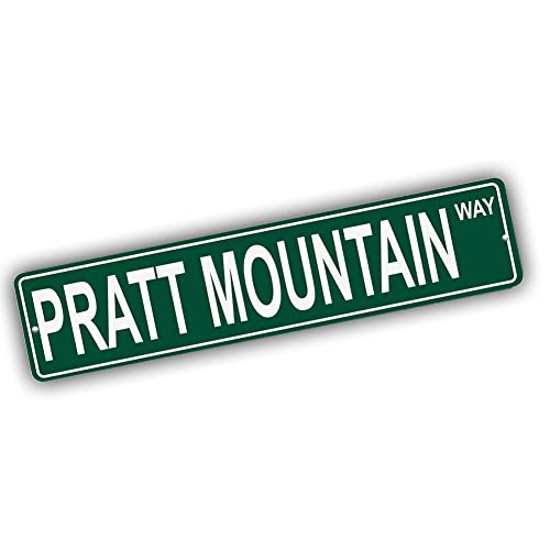 Brotherhood Aluminum Street Sign for Pratt Mountain - Maine Man Cave Decor