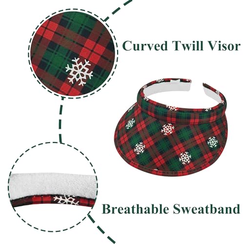 Image of 2 Pack Sun Visor Hats Women Men Clip On Wide Brim Visors Hat Outdoor Sports Golf Beach Travel Tennis Caps