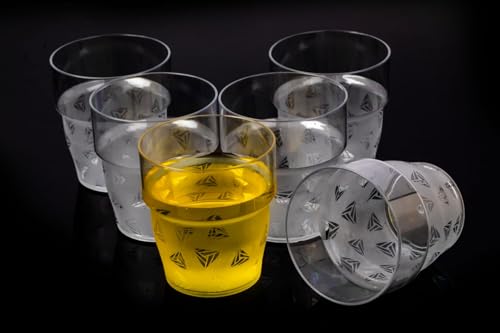 Image of Round Polycarbonate Unbreakable Drinking Glass Set of 6 (300 ml, Transparent) - Plastic Tumblers for Water, Juice, Beer & Cold Drinks | Reusable Glass for Home, Kitchen, Restaurant (PURESIP- Matte)
