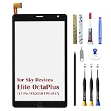 SOINEED Digitizer Touch Screen 8 inch Screen Glass Replacement Panel Digitiser for Sky Devices Elite OctaPlus 8' Tablet [with Tools] [Without LCD] [45 Pin]