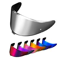 PSLER Helm Visier für Shoei NXR2 Z8 RF-1400 CWR-F2 CWR-F2R X-Fifteen X15 X-SPR Pro Verspiegelt Helmvisier Getöntes Visier Motorradhelm Zubehör Ersatz(Silber) – Ansicht 1
