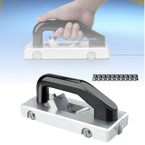 HJJ PVC���ޗp �蓮�J�a�c�[�� �a�؂�J�b�^�[�K�C�h�z�C�[�� �X���b�e�B���O�J�b�^ U���^�X���b�e �y�� �蓮�� �ϋv�������� ���Ǝ{�݁E�a�@�E�Z���PVC�V�[�g�E�S�����ނ̗n�ڑO�����ɍœK�� (�i��^�j,�u���[�h10��) [���s�A���i]