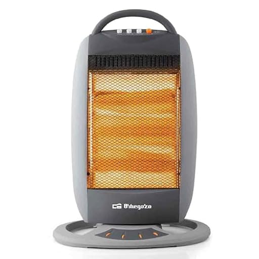 Orbegozo BP 5008 - Estufa halógena oscilante, 1200 W, 3 niveles de potencia, silencioso, oscilación 70, carcasa de tacto frío, sistema antivuelco | Ya disponible en tu tienda friki favorita! En mundofriki.es!
