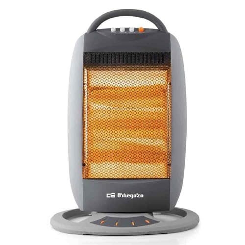 Orbegozo BP 5008 - Estufa halógena oscilante, 1200 W, 3 niveles de potencia, silencioso, oscilación 70, carcasa de tacto frío, sistema antivuelco Orbegozo BP 5008 - Estufa halógena oscilante, 1200 W, 3 niveles de potencia, silencioso, oscilación 70, carcasa de tacto frío, sistema antivuelco