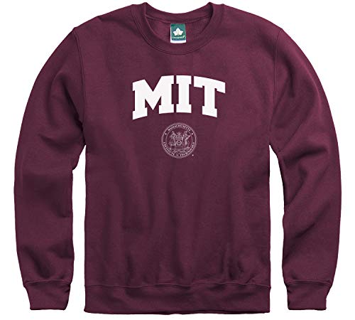 Ivysport Massachusetts Institute of Technology Adult Unisex Crewneck Sweatshirt, Heritage, Maroon, X-Large