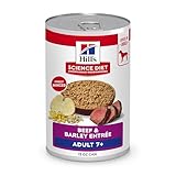 Hill's Science Diet Wet Dog Food, Adult 7+ for Senior Dogs, Beef & Barley Recipe, 13 oz Cans, 12-pack