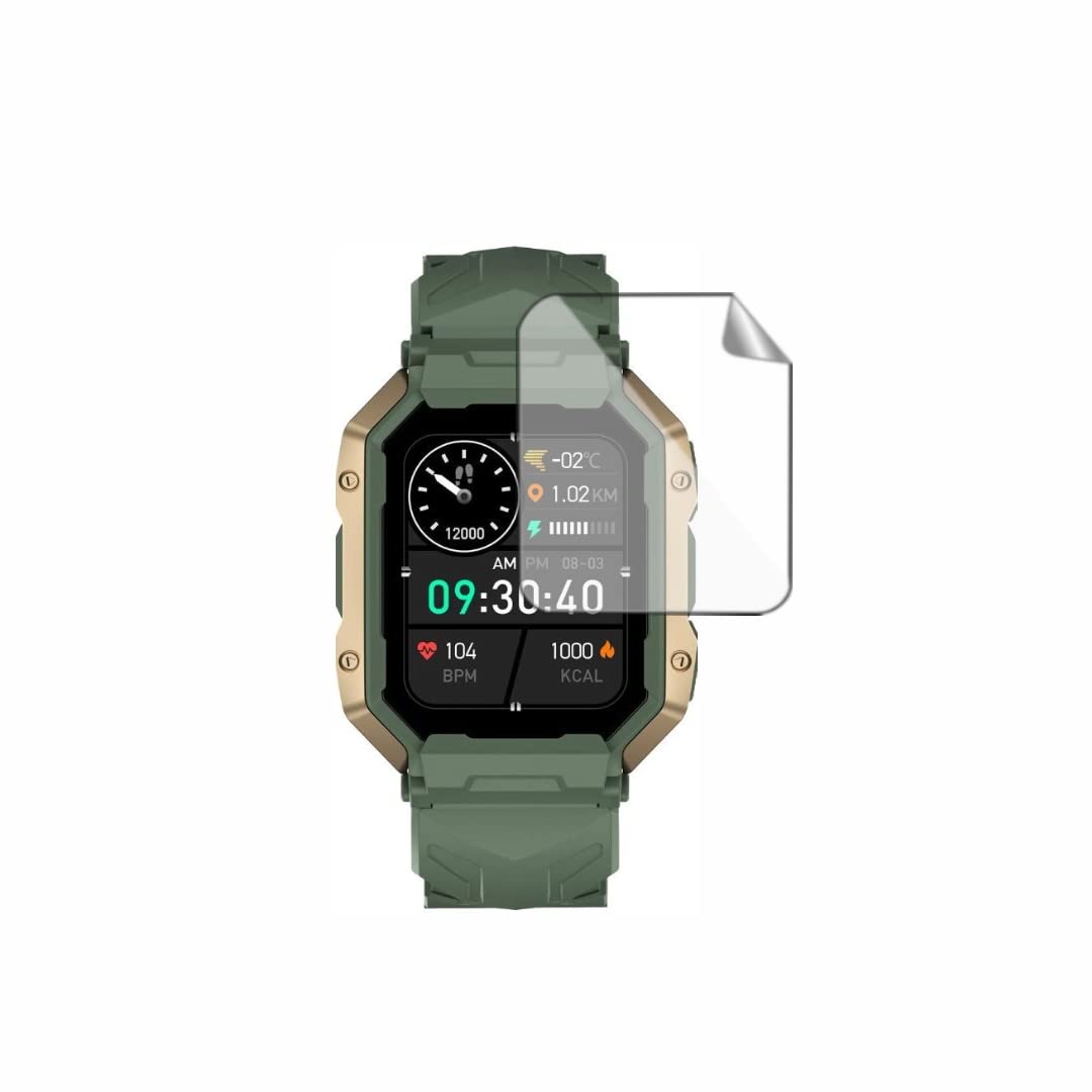 ScratchgardScratchgard Unbreakable Kurve Dry Glass Film Full Edge to Edge Cover Screen Protector Compatible For Fire Boltt Cobra Smartwatch (Pack of 2)