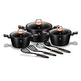 【UTENSILIOS DE COCINA】Se incluyen 4 accesorios de cocina: Espumadera, Cucharón, Espátula y Batidor que te serán muy útiles a la hora de preparar tus platos favoritos y hacen de esta batería la opción perfecta para tu cocina.