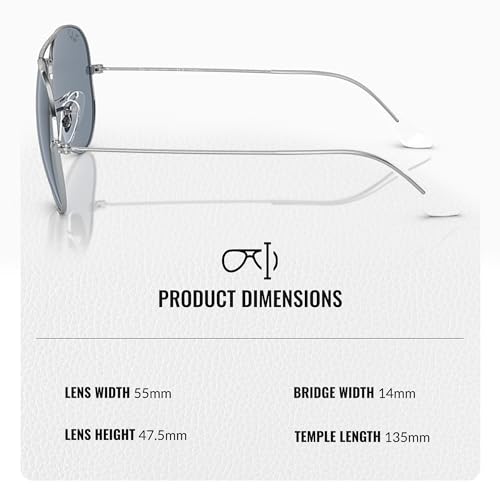 Image of Ray-Ban RB3025 CLASSIC AVIATOR POLARIZED Sunglasses for Men & Women with Official Eyewear Kit
