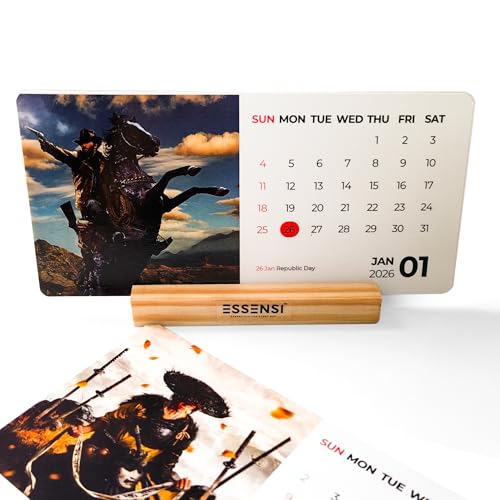 2026 Desk Calendar With Wooden Stand | For Home and Office | 6 Themes | 8.5 x 5 inch (Video Games)