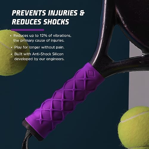 SolidGrip Padel Grip - Padel Racket Hand Grip for Handle - Better Grip, Shock Reduction, More Control - Padel Accessories Silicone Grip - Works with Any Overgrip - Image 5