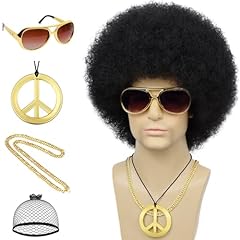 Afro-Black+Glasses+Golden Chain+Necklace