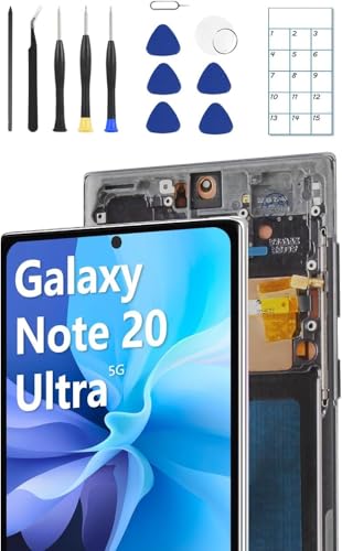for Galaxy Note 20 Ultra OLED Screen Replacement with Frame and Tools