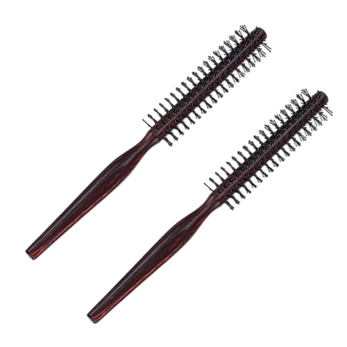 TOPPERFUN 2pièces Brosse à Cheveux Bois Pour Coiffure Distribue Sébum Des Racines Jusqu Aux Pointes Réduit Frisottis
