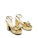 DREAM PAIRS Women's Chunky Platform Heels Sandals Pleated Bow Knot Ankle Buckle Strap Heeled Sandals Open Toe Comfortable Wedding Party Dress Shoes,Size 10,GOLD,SDHS2415W