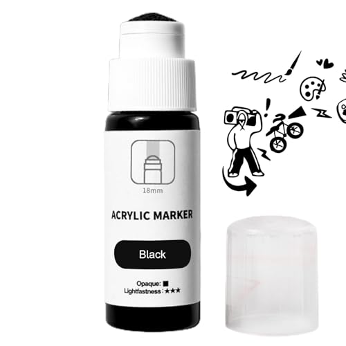 Rotulador de graffiti acrílico a base de agua, punta de 18 mm, para graffiti, rotulador de graffiti permanente de 60 ml, resistente al agua, resistente a la decoloración, graffiti-Mar