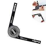 JIAMIAN Transportadores De Ángulos, Herramienta De Medición De 360°, Transportador Sierra Inglete, Medidor Digital De Transportador Con Precisión Para El Interior Exterior (360°)