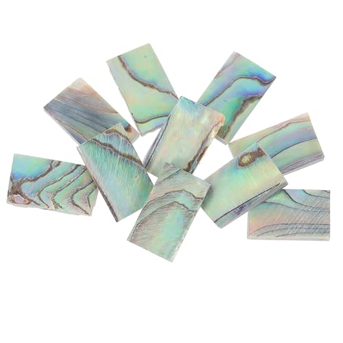 Zerodeko 10pcs Abalone Shell Guitar Inlay Strips Natural Shell DIY Sound Hole Decoration Musical Instrument Decoration for Acoustic and Classical Guitars
