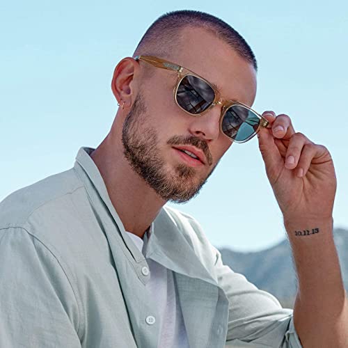 DIFF Colton Designer Square Sunglasses for Men and Women UV400 Polarized Protection, Classic frame style2