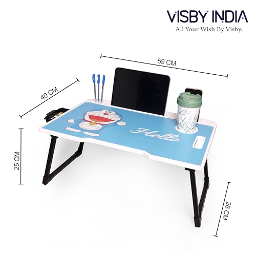 Image of Study Table Bed Table Premium Laptop Table /Foldable and Portable Wooden /Writing Desk for Office /Home /School (US DOREMON COTTED)