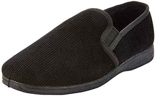 Grosby Men's Blake 2 Slipper, Black, 6 UK/7 US