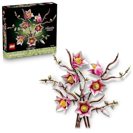 LEGO Botanicals Ramas de Magnolia - Maqueta para Adultos de Ramo de Flores Artificiales - 5 Magnolias para la Decoración Floral del Salón o Dormitorio - Regalo para Mujeres - 11510 | Ya disponible en tu tienda friki favorita! En mundofriki.es!