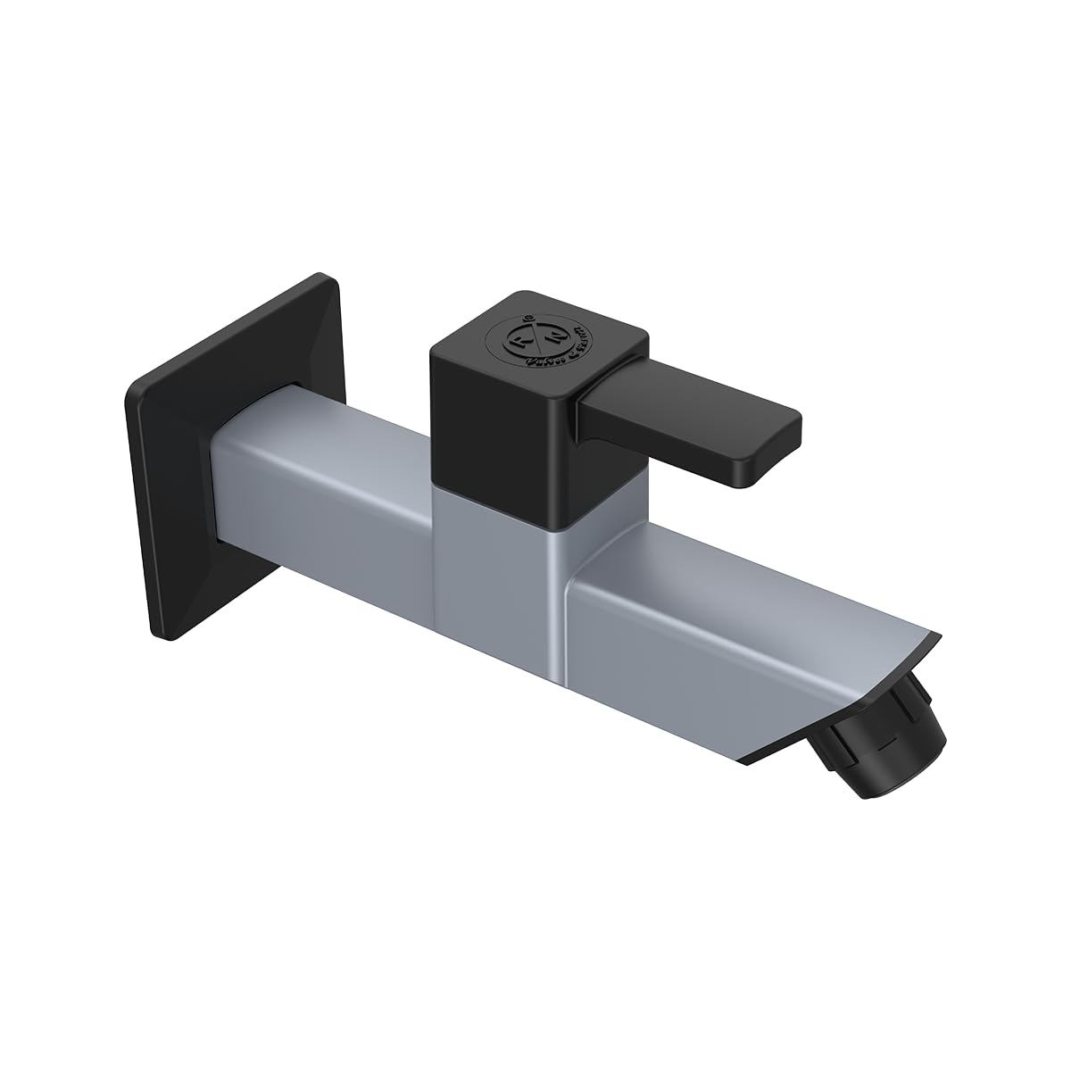 RN PTMT Superior Plastic Faucet Long Body Foam Flow Tap for Kitchen Sink 45° Water Flow| Wall Mount Tap for Bathroom & Basin Faucet with Flange (Metallic-Grey-Black-Dual)_RNVIR09B33-image-6
