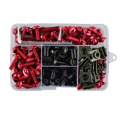 Kit de vis carénage TMAX 530 560 en aluminium anodisé rouge haute résistance