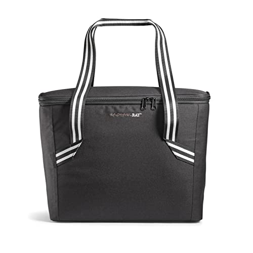 Rachael Ray Field Tote - Soft Sided Zippered Cooler Bag, Insulated & Leak Proof Grocery Bag, Portable Travel Cooler, Hot or Cold Carrier, Black