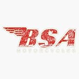 LAD Studio BSA Motorcycle Distressed Design Logo Window Bumper Sticker Decal 5''