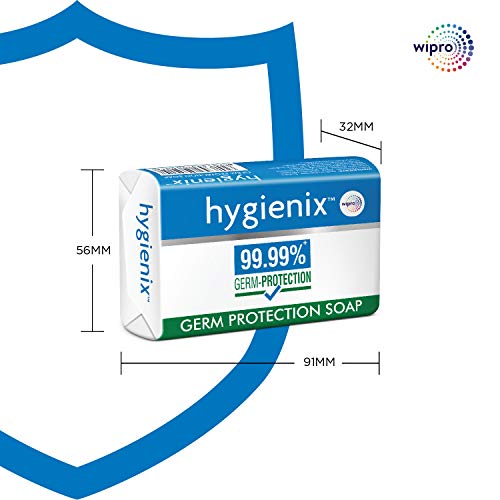 Image of Hygienix Germ Protection Bathing Soap With 99.99% Germ-Protection| Non-Drying Formula For Soft & Smooth Skin & Lasting Refreshing Fragrance| For All Skin Types| 125g, Pack of 6