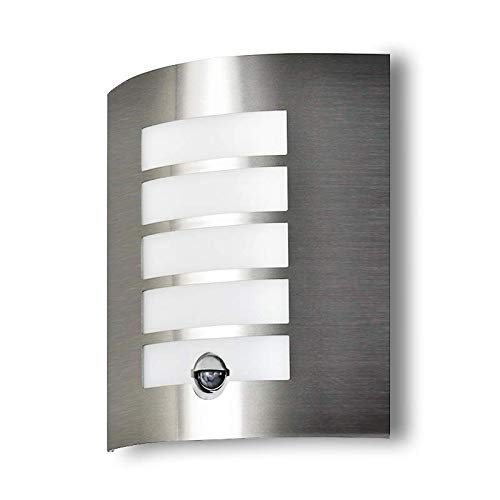 Kwazar Luminaire Halogen Wandlampe mit Bewegungsmelder 180° Aussenleuchte E27 Fassung max. 15W Außenlampe AREK.S Cover