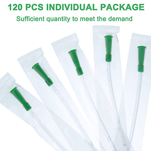 Image of Nuanchu PVC Replacement Tubings Supplies Tubes Kit Clear Replacements Hose with Flexible Rounded End for Smooth Insert(14 FR,120 Pieces)