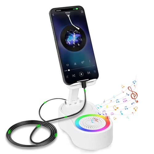 ADOMPEAK Cell Phone Stand with Wireless Bluetooth Speaker and Cha...