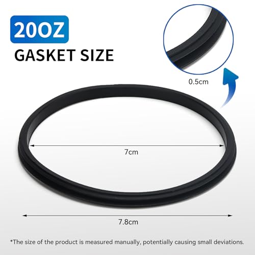 Image of Compatible with YETI Rubber Seal Replacement,6 Pack Leak-Proof O Ring Gasket Replacement Compatible with YETI 20 oz Tumbler,10 oz Lowball,10 /24 oz Mug,25 oz Straw Mug,Black.
