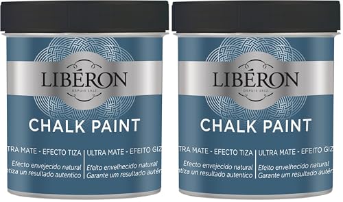 Liberon Chalk Paint pintura a la tiza blanco algodón 500ml (Paquete de 2)